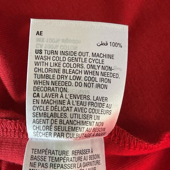 Karen Scott Petite Medium Top Holiday Christmas Heart Long Sleeve Stretch Red - Picture 8 of 8